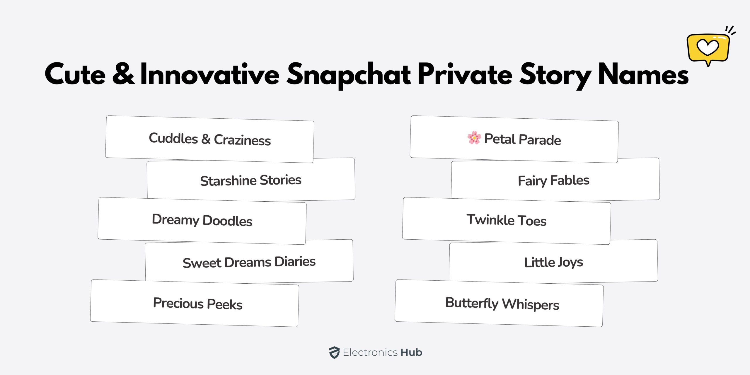 Cute & Innovative Snapchat Private Story Names