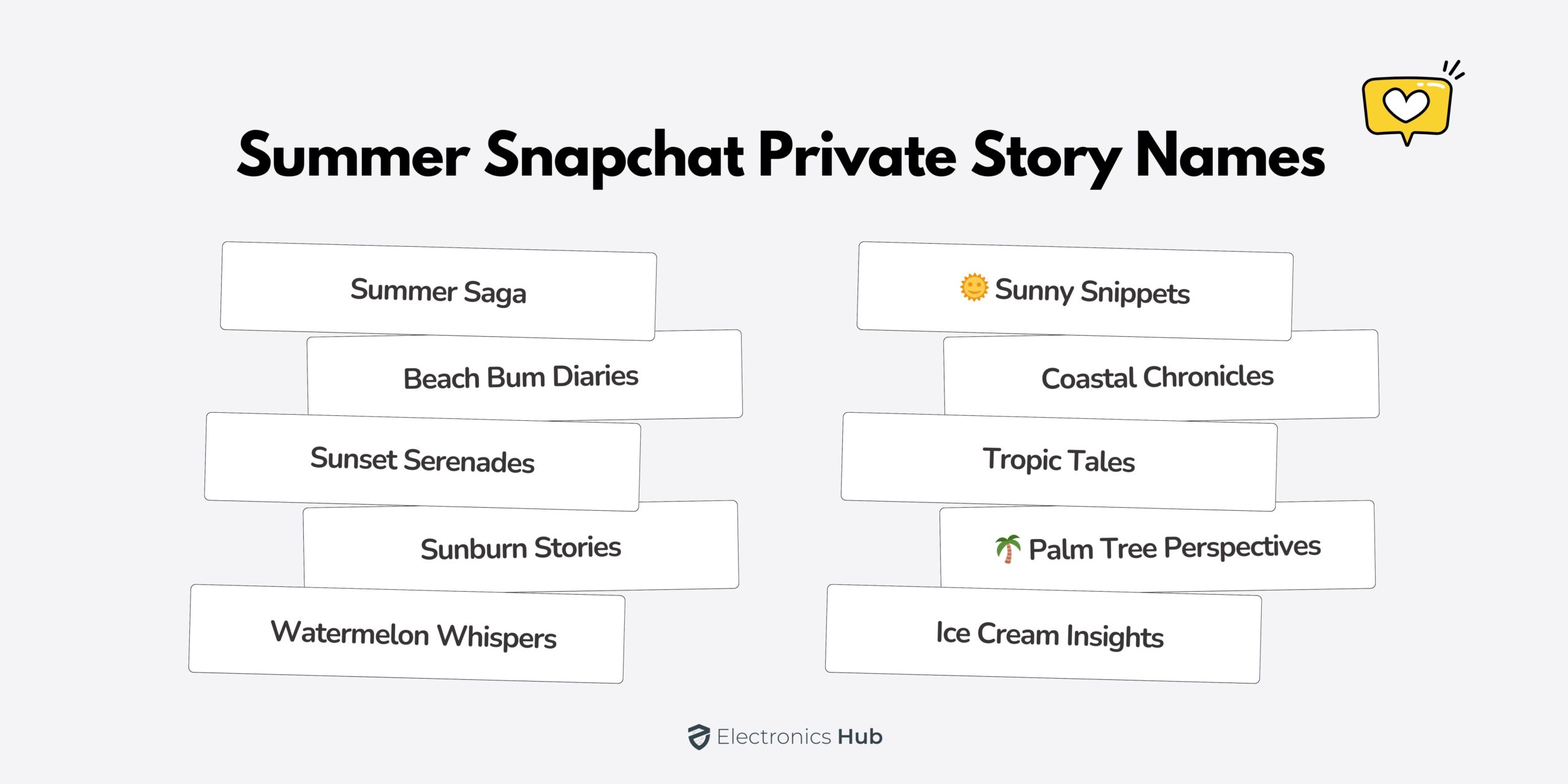 Summer Snapchat Private Story Names