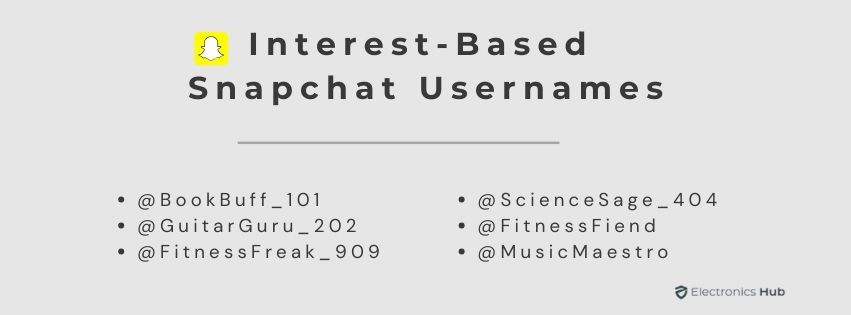 Interest Based Snapchat Usernames