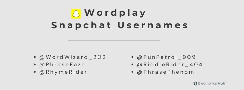 Wordplay Snapchat Usernames