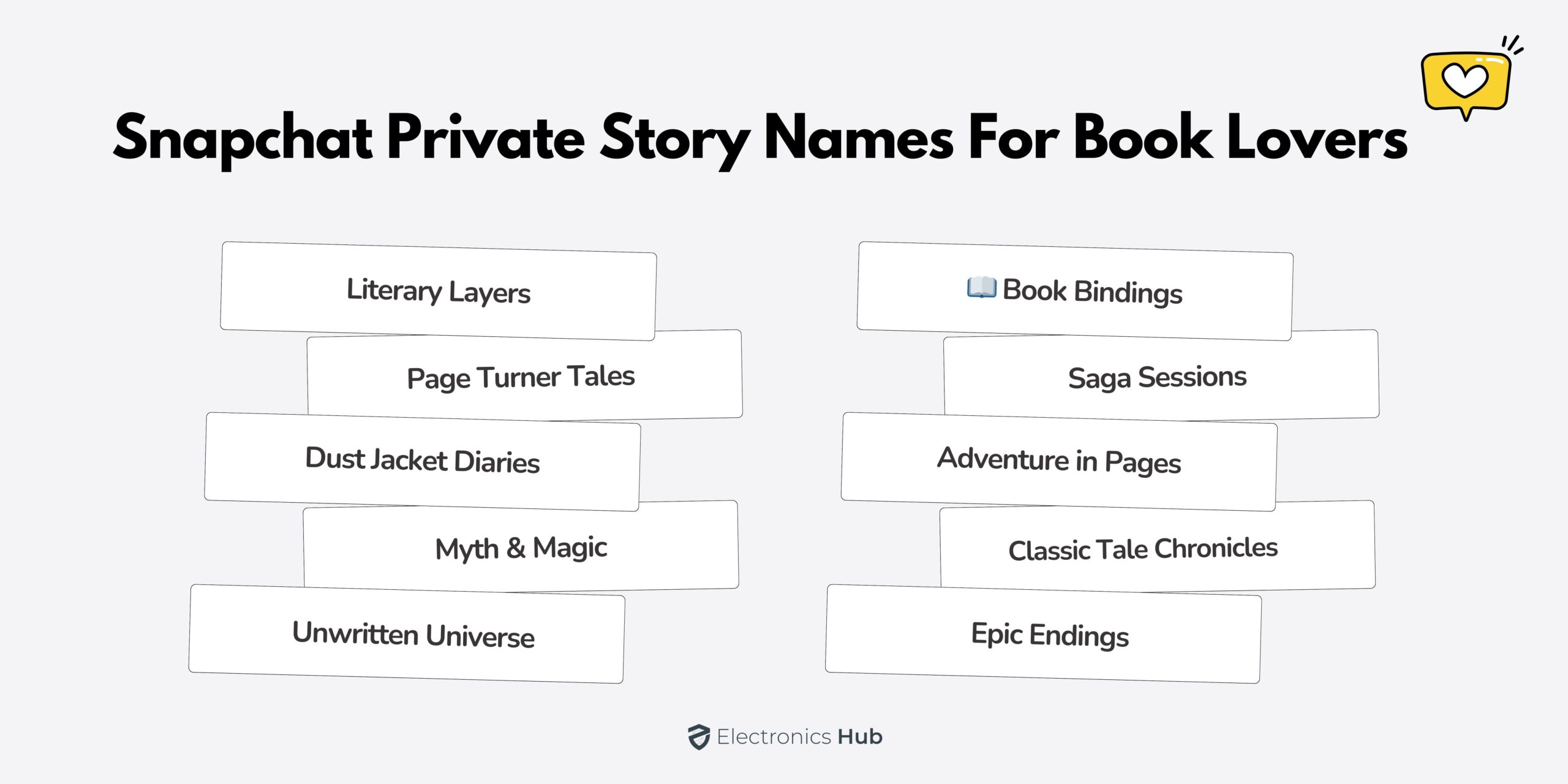 Snapchat Private Story Names for Book Lovers