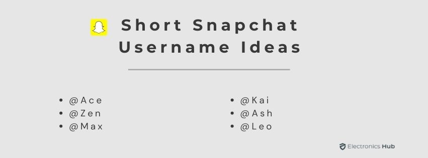 Short Snapchat Usernames