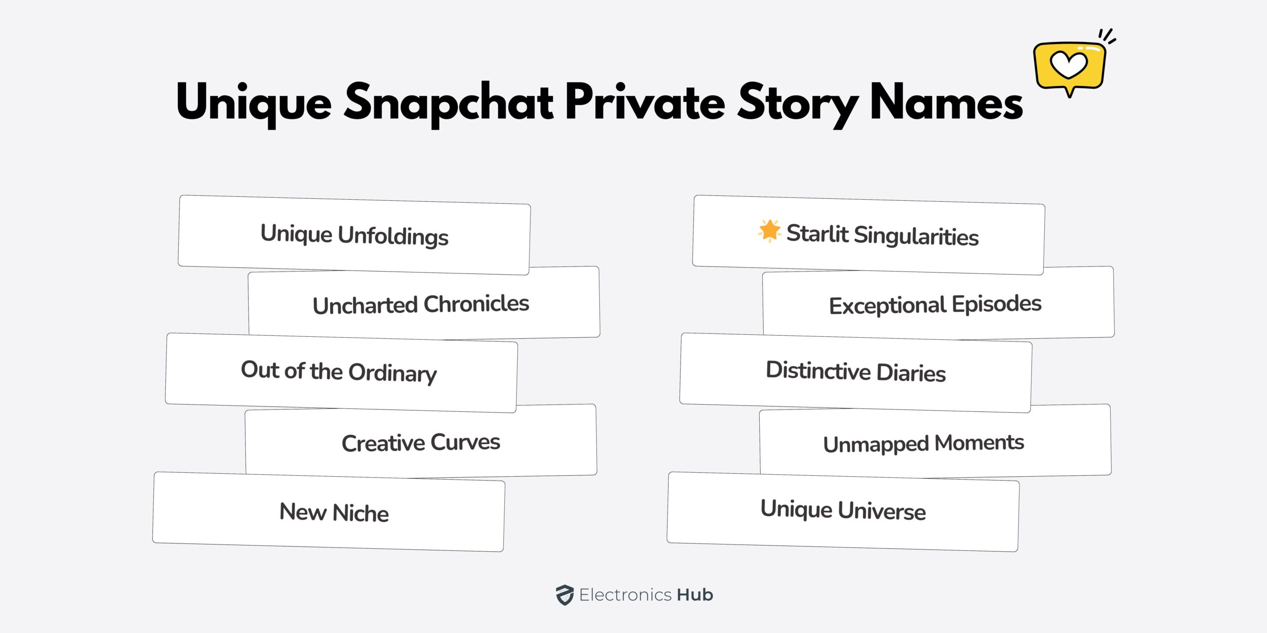 Unique Snapchat Private Story Names