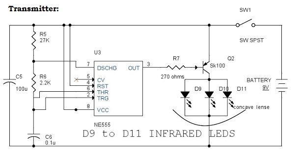 Ir Infrared Remote Control Switch Circuit And Applications