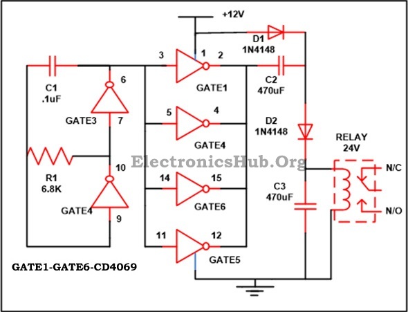 12V to 24V DC Converter Circuit Diagram