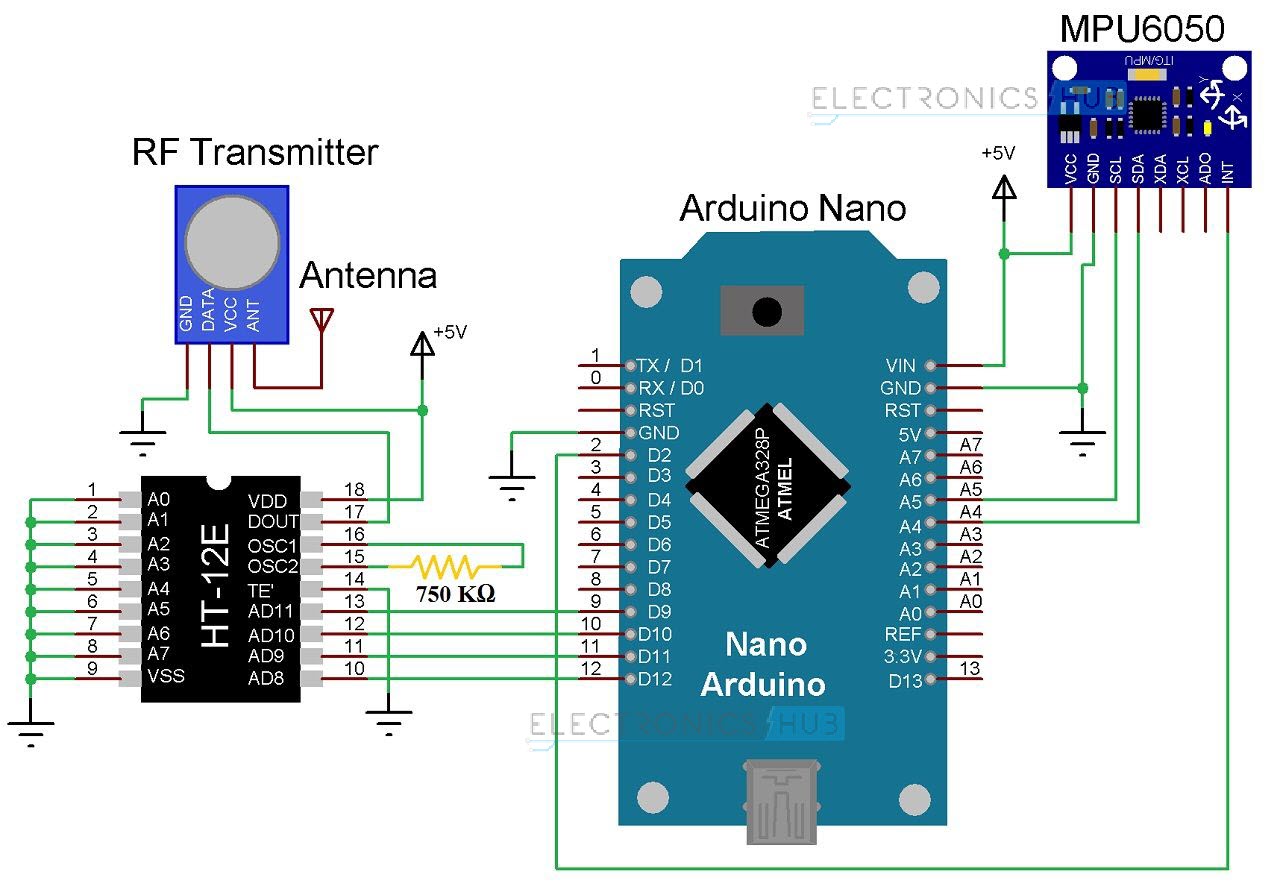 Hand Gesture Controlled Robot using Arduino - 90