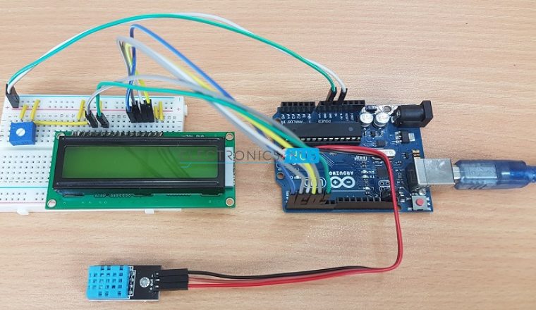 DHT11 Humidity and Temperature Sensor on Arduino with LCD - 6