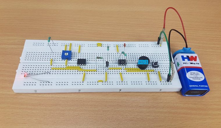 Laser Security Alarm System Project, Breadboard