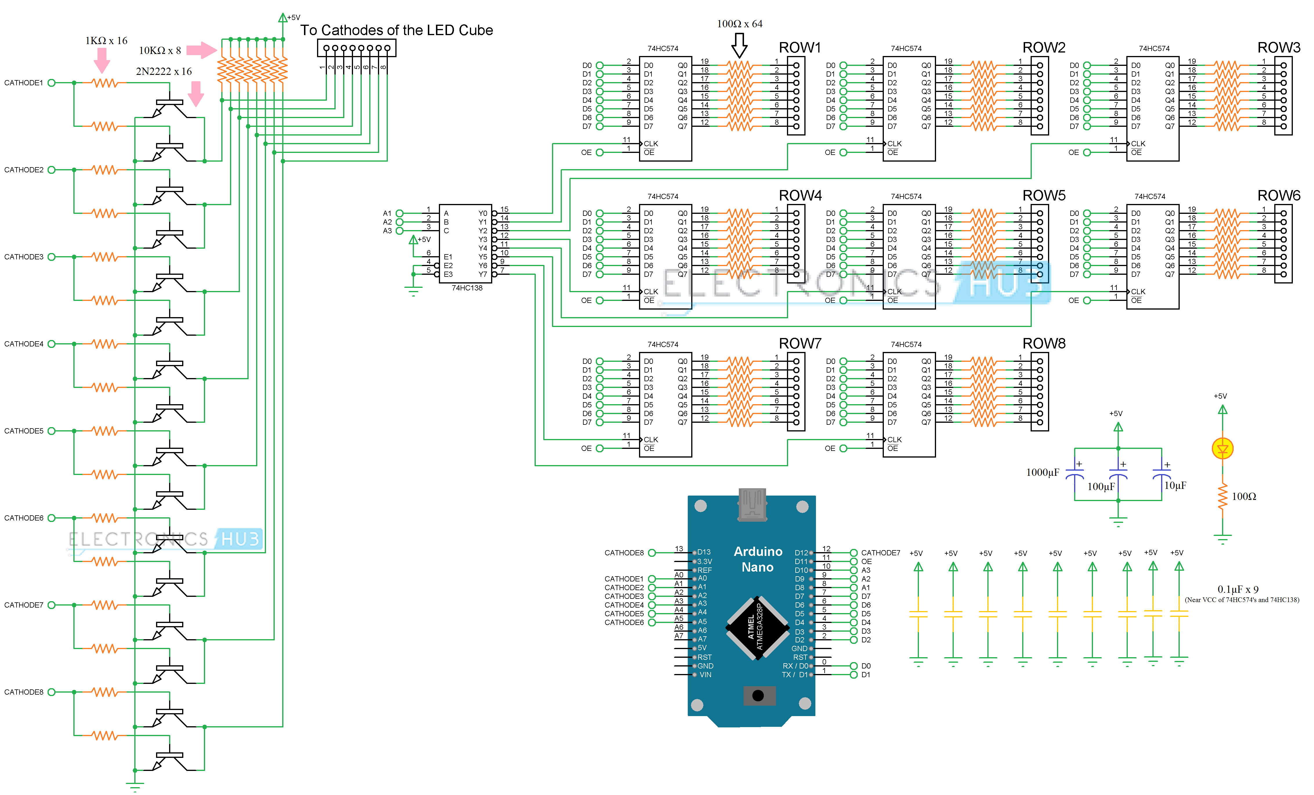 8x8x8 Cube | How to build an 8x8x8 LED Cube Arduino