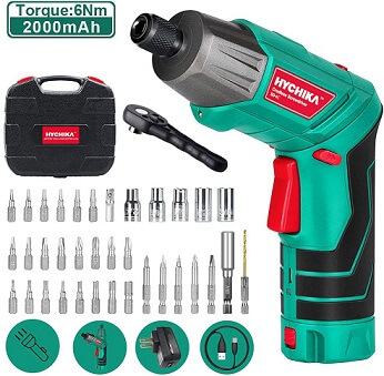 NoCry 10 N.m Cordless Electric Screwdriver - with 30 Screw Bits Set