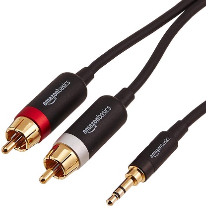 KabelDirekt – RCA to Jack 3.5 Adapter Cable – 15 ft – Versatile