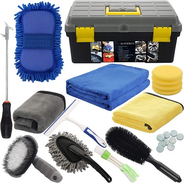 7 PCS Car Wash Kit, Car Cleaning Tools with Soft Microfiber Cloth