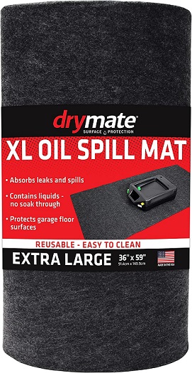 Megawheels Washable Garage Floor Mat, Oil Spill Car Mats Felt Fabric Pad  Carpet