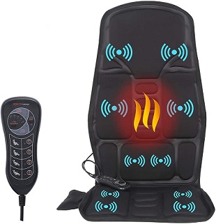 Sotion Back Massager with Compress & Heat, Vibrating Massage Chair Pad for  Home or Office Use ,Height Adjustable Massage Seat Helps Relieve Stress and  Fatigue for Neck, Back, Waist and Hips