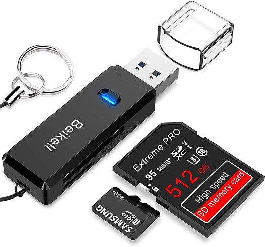 Unitek USB Card Reader 3-Slot USB 3.0 Compact Flash Card Reader, Read 3  Cards Simultaneously, Aluminum Memory Card Adapter CF, TF, SDXC, SDHC, SD