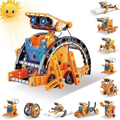 Lucky Doug 12-in-1 STEM Solar Robot Kit Toys Gifts for Kids 8 9 10 11 12 13  Years Old, Educational Building Science Experiment S