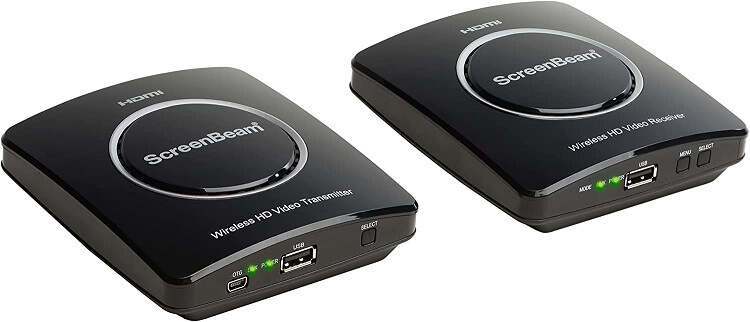 Wireless HDMI Extender Video Transmitter Receiver Screen Mirroring 1 PC To  2 TV
