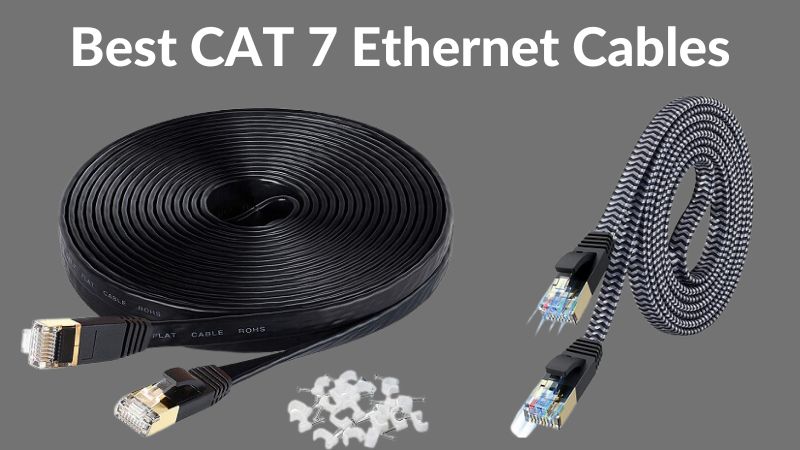 Cat 7 Ethernet Cable 10 FT, Nylon Braided High Speed Network LAN Patch  Cord, Shielded RJ45 Flat Internet Cable in Wall, Indoor & Outdoor for