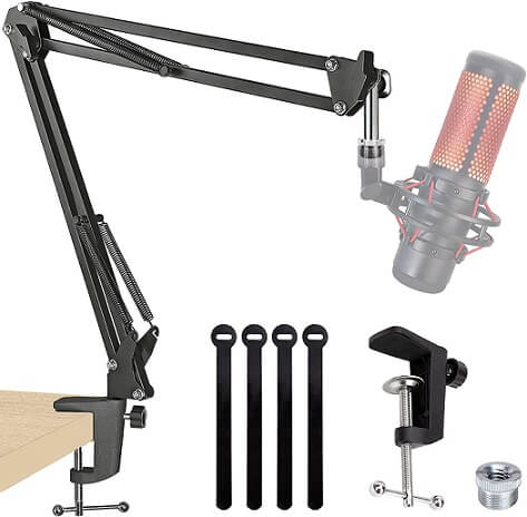 Donner Gaming-MS 1 Adjustable Tube Style Mic Stand Boom Arm for Radio