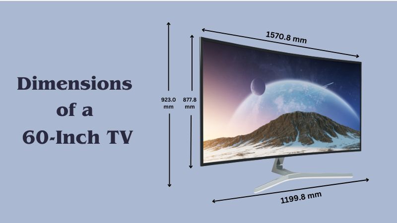 40 Inch TV Dimensions: Length And Height In Cm And Inches - Blue