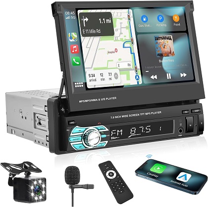 Car Radio Autoradio 1Din DVD 7 HD Touch Screen Android Multimedia Video  Audio Stereo MP5 Player Bluetooth USB Back Up Camera 4G