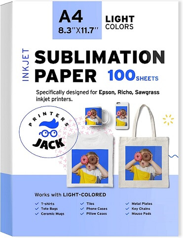 HTVRONT 150 Sheets 120gsm Sublimation Paper 8.5 inchx 11 inch Compatible with Epson Inkjet Printer, Size: 8.5 x 11