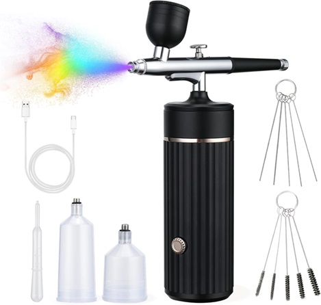 DIY Cordless Airbrush Kit with Compressor, 32PSI Rechargeable Air