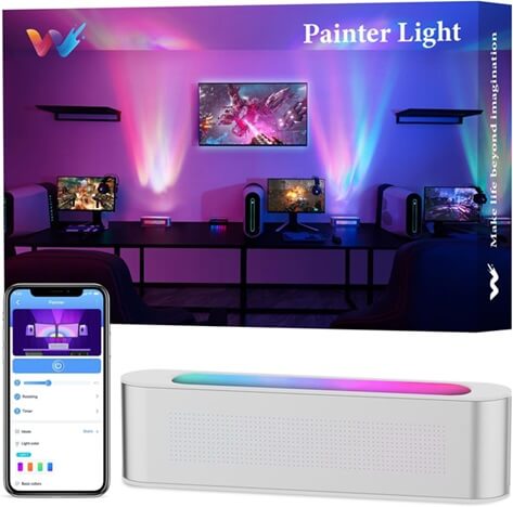 SMART lamps lumière d'ambiance TV table WiFi USB RGB RGBIC effect sound  control multicolour dimmable Alexa Google APP voice control