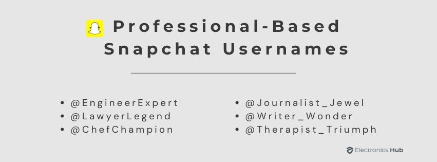 Professional-Based Snapchat Usernames