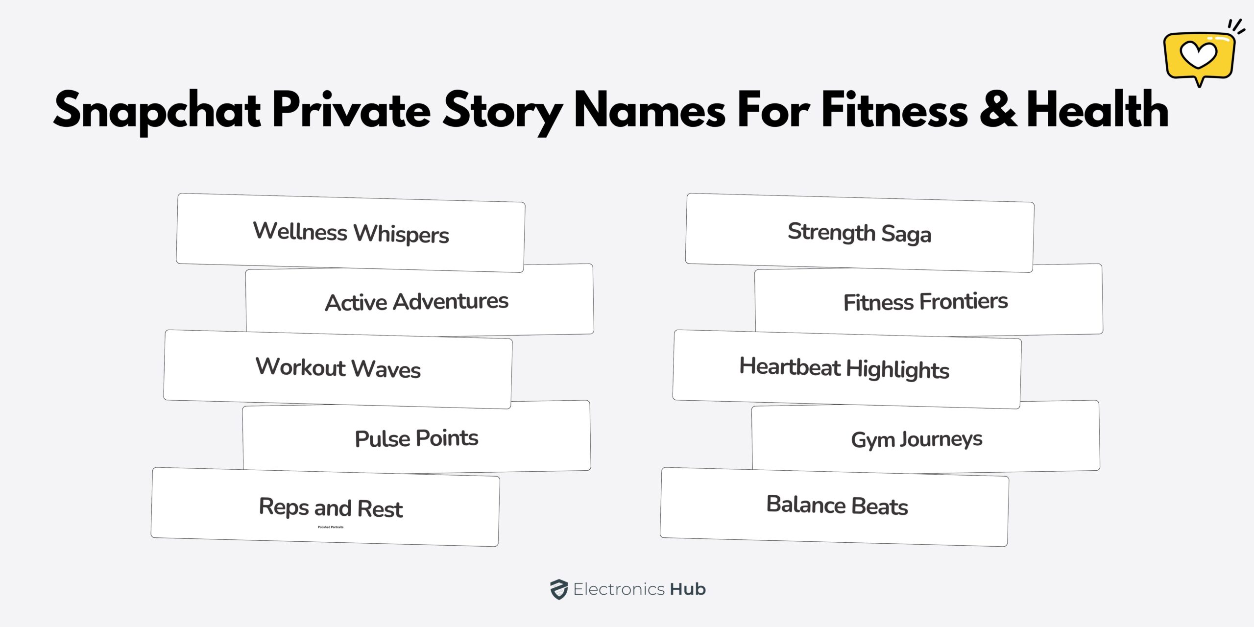Snapchat Private Story Names for Fitness & Health