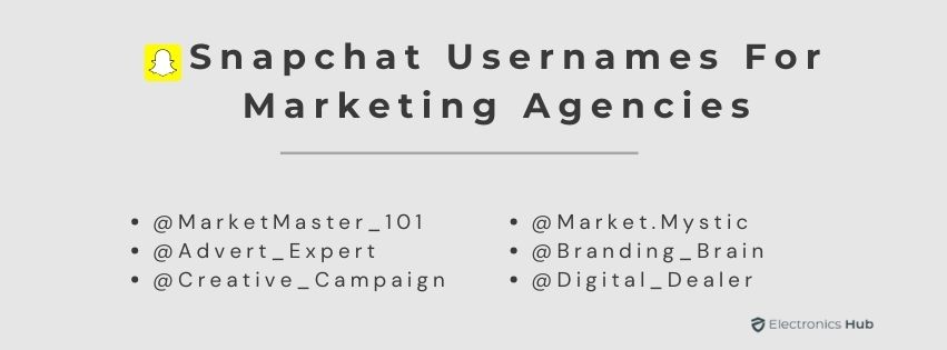 Snapchat Usernames for Marketing Agencies
