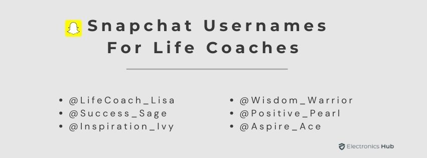 Life Coaches Snapchat Usernames