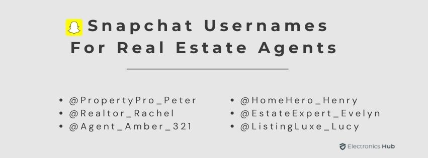Snapchat Usernames for Real Estate Agencies