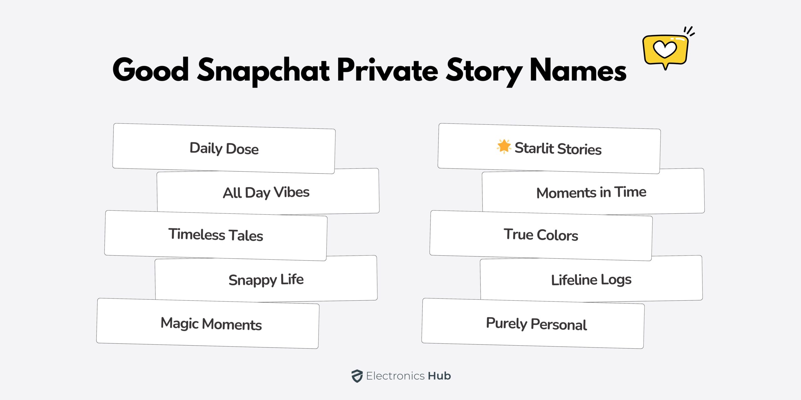 Good Snapchat Private Story Names