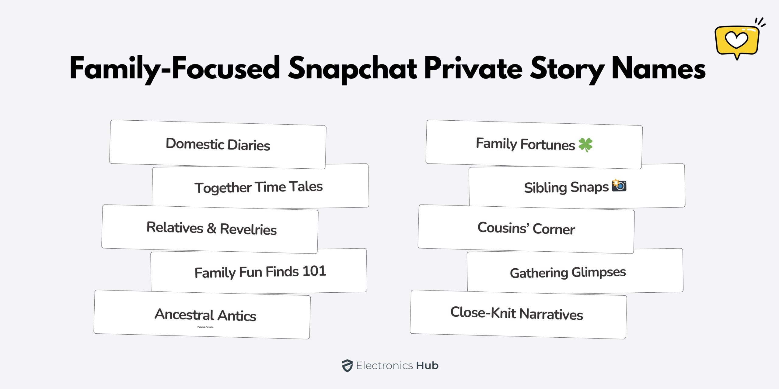 Family-Focused Snapchat Private Story Names