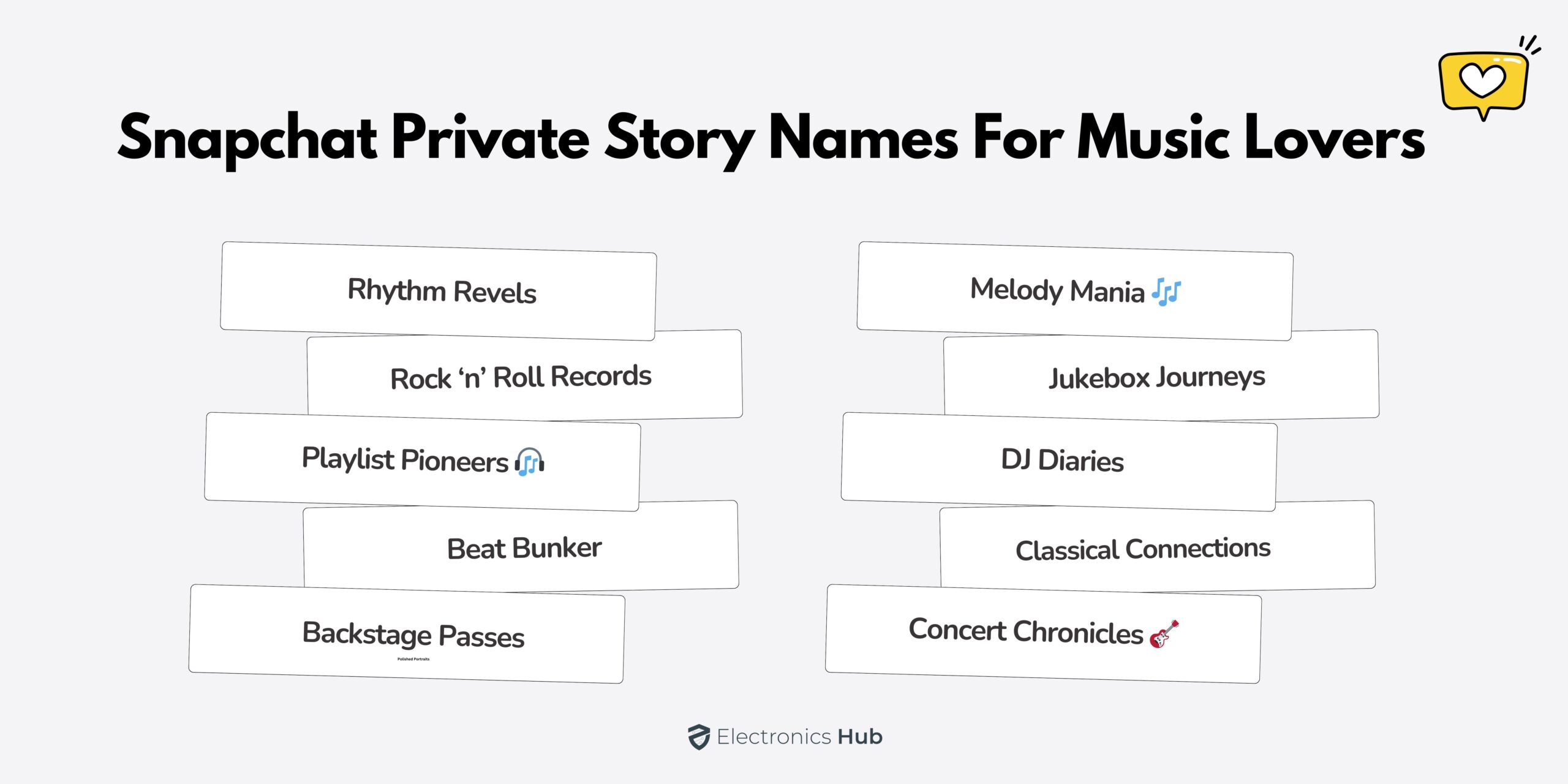 Snapchat Private Story Names for Music Lovers