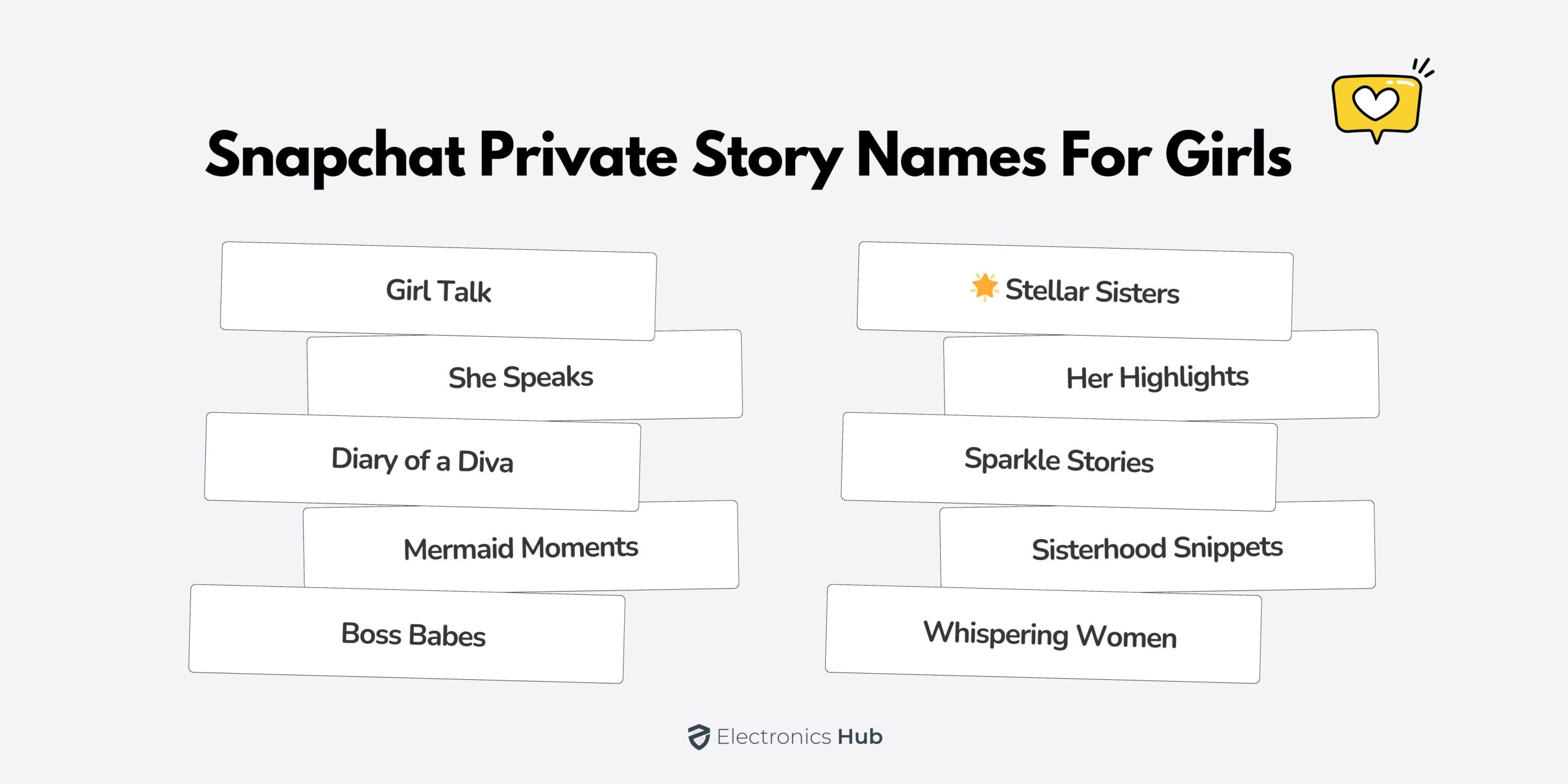 Snapchat Private Story Names for Girls