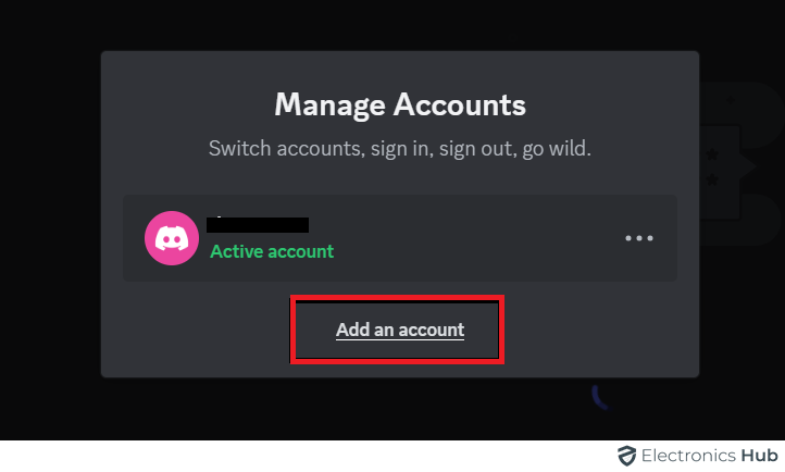 Add an account - multiple accounts with Discord