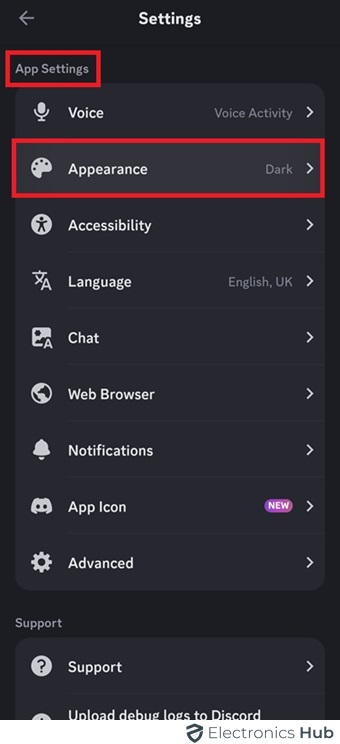 Appearance mobile-discord fonts list