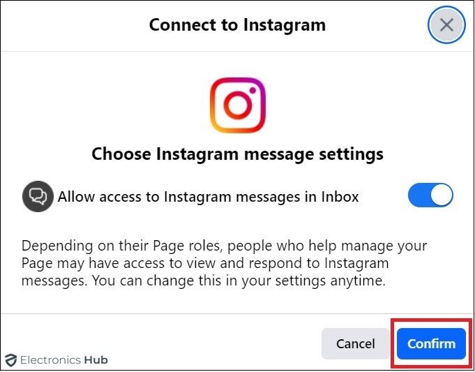 Confirm Allowaccess-how to link ig to fb