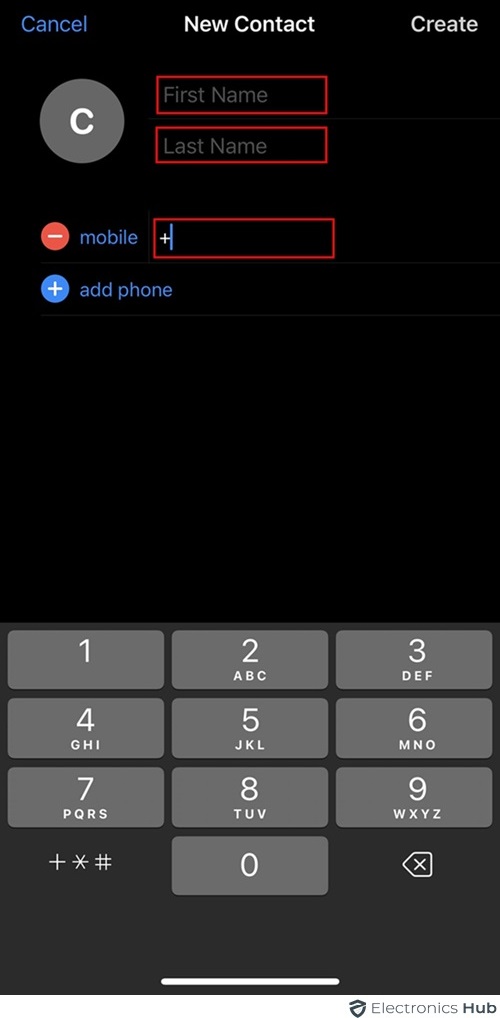 Create Contact iPhone-how to add a user on Telegram