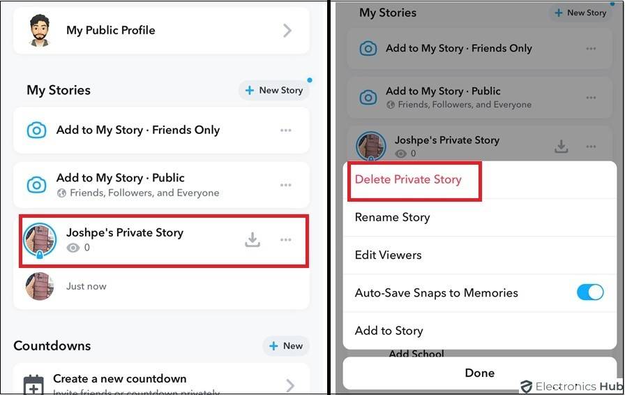 Delete Story on iPhone-How to delete stories from Snapchat