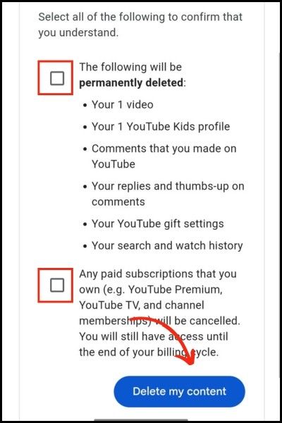 Delete My Content Mobile-how to delete youtube account