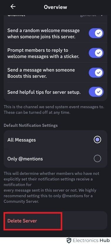 Delete Server Mobile-how to delete your server on discord