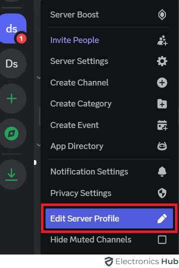 Edit Server Profile - Desktop