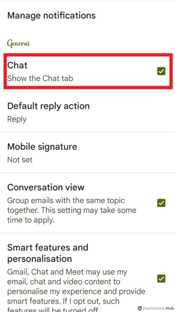 Gmail chat- Android