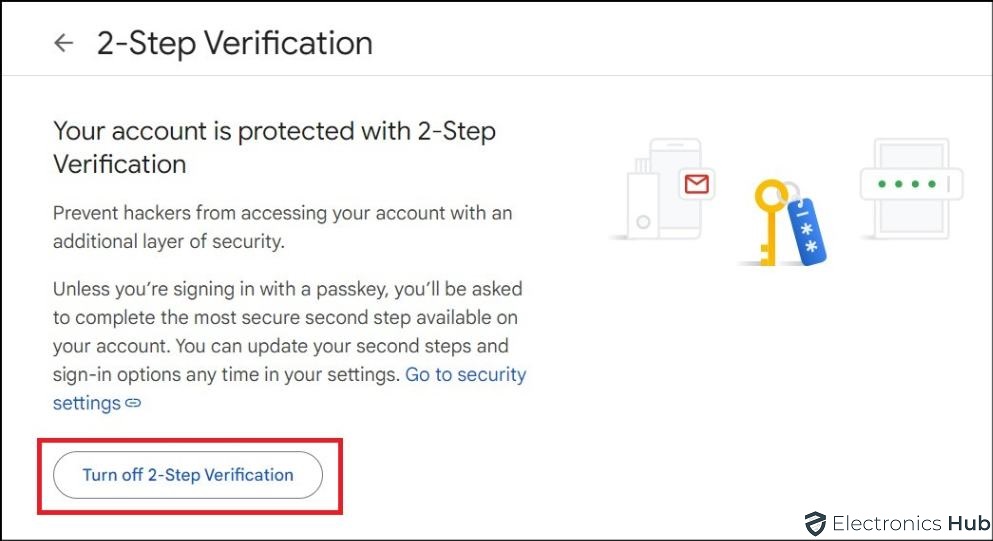 Gmail turn off 2-step verification button