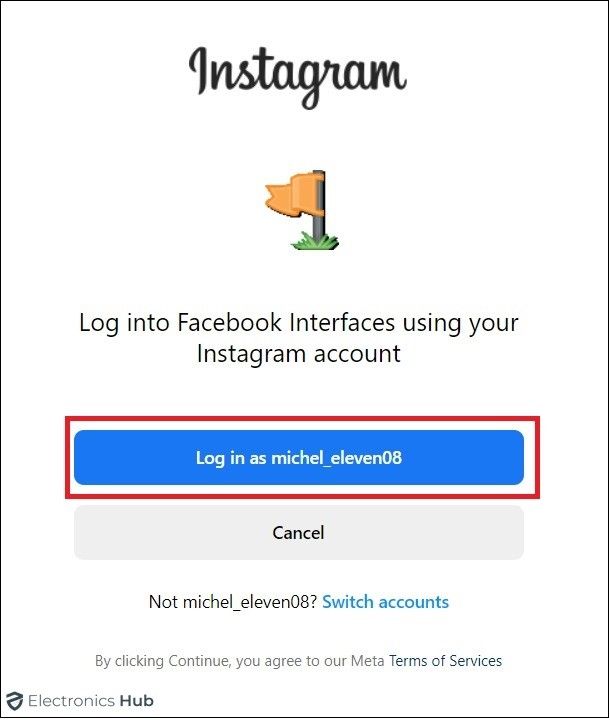 Login account-how to link instagram in facebook