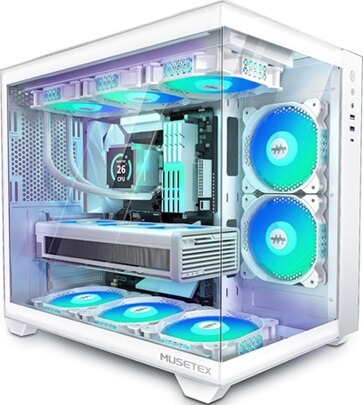 MUSETEX White PC Cases