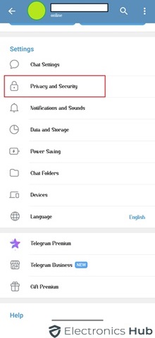 Privacy and Settings-delete all contacts from the telegram